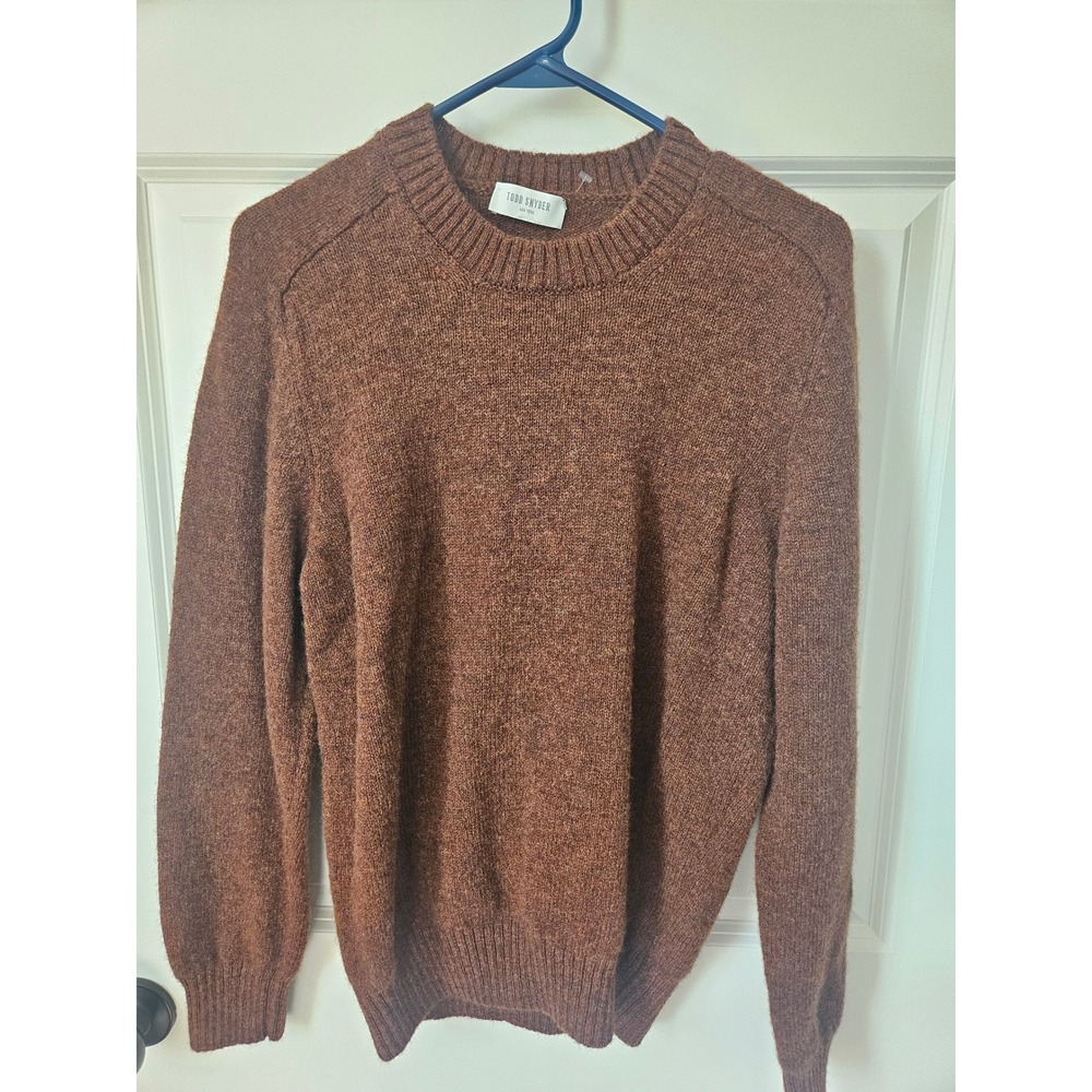 Todd Snyder Brown Crewneck Sweater - Made in‎ Italy - 100% Virgin Wool